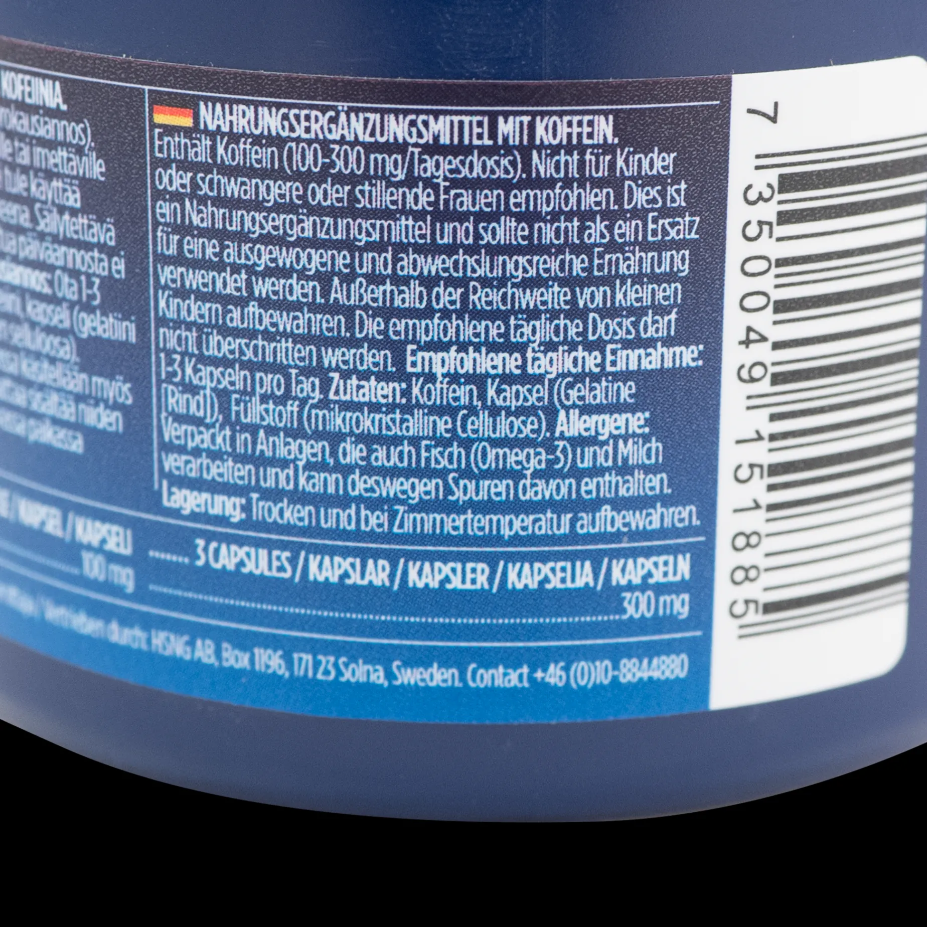 Caffeine 100 Mg, 90 Caps, Kosttillskott