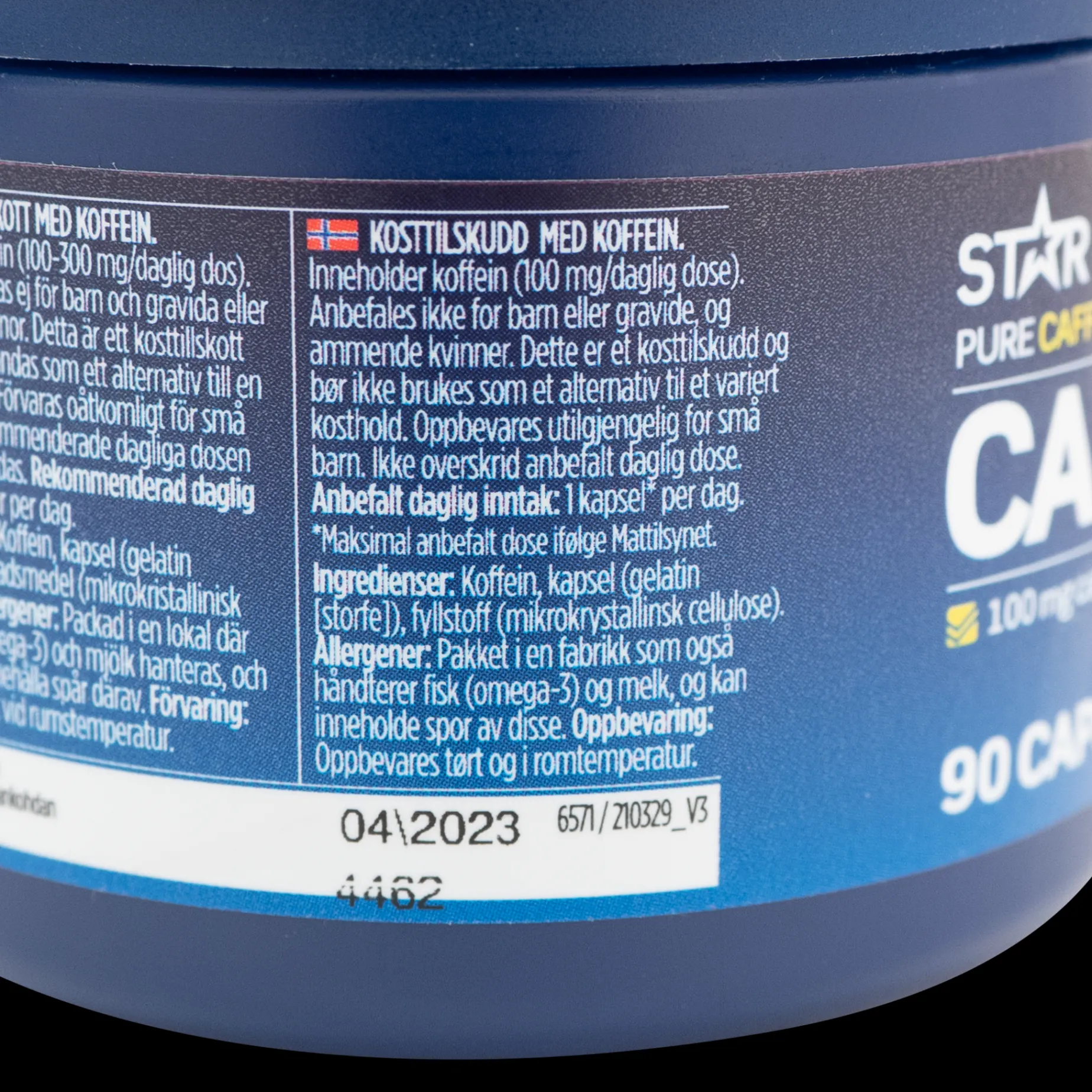 Caffeine 100 Mg, 90 Caps, Kosttillskott