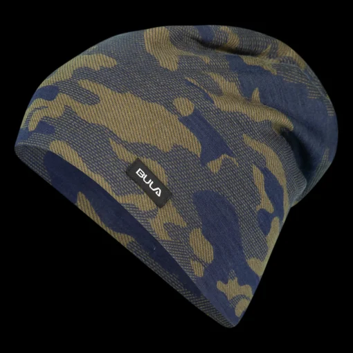 Camo Printed Wool Beanie, Mossa Unisex
