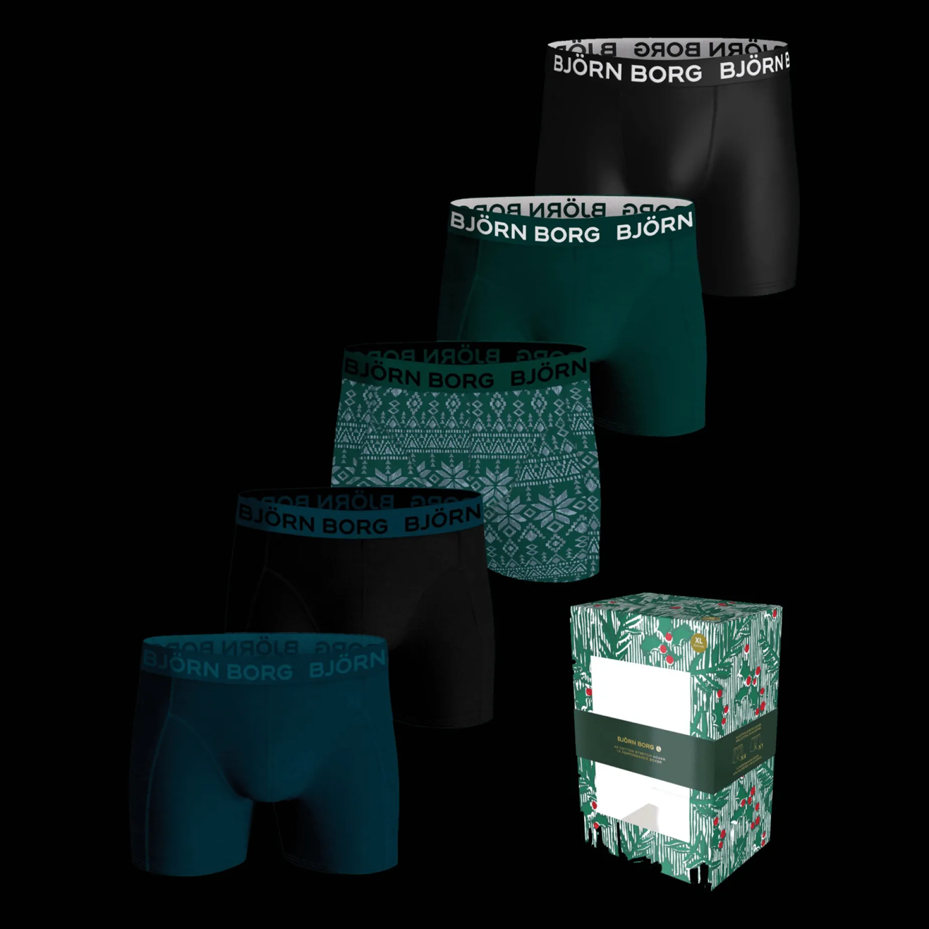 Cotton Stretch Boxer 5 Pk, Boxer Herr