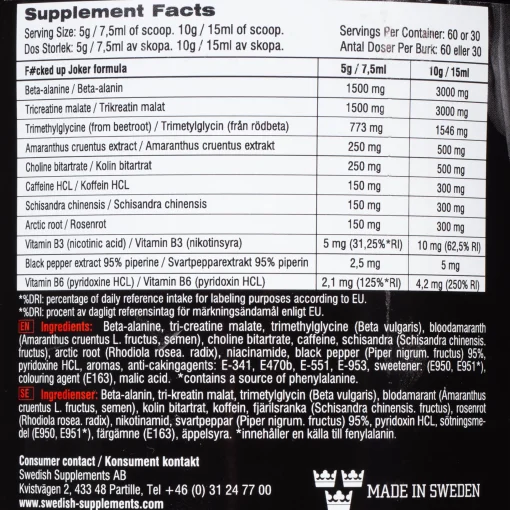 F#Cked Up Joker Edition 300G Strawberry, Kosttillskott