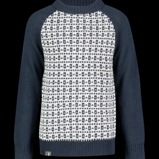 Flora Knitted Pattern Sweater, Stickad Troja Barn