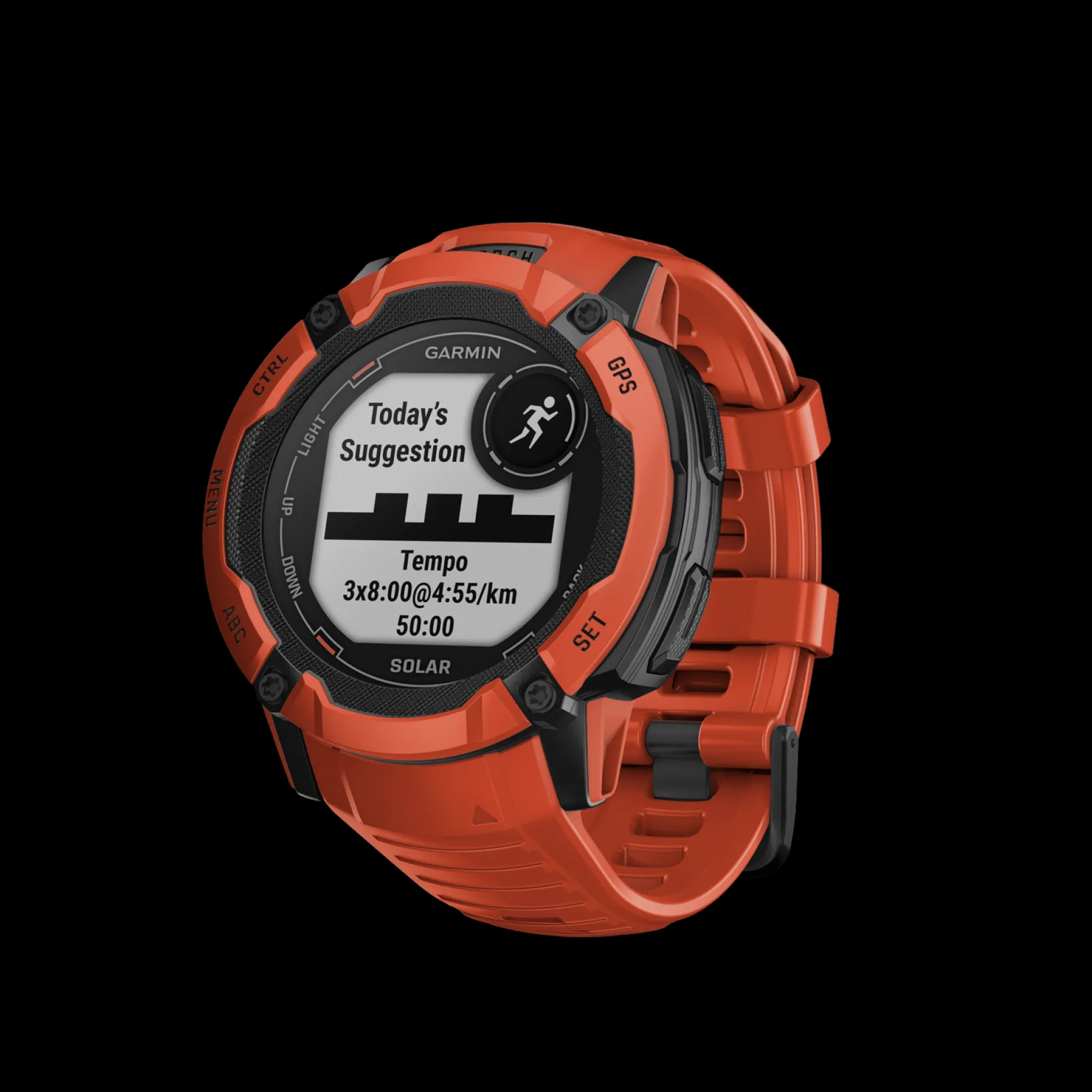 Instinct 2X, Solar, Flame Red, Multisportklocka, Fitnessklocka, Unisex