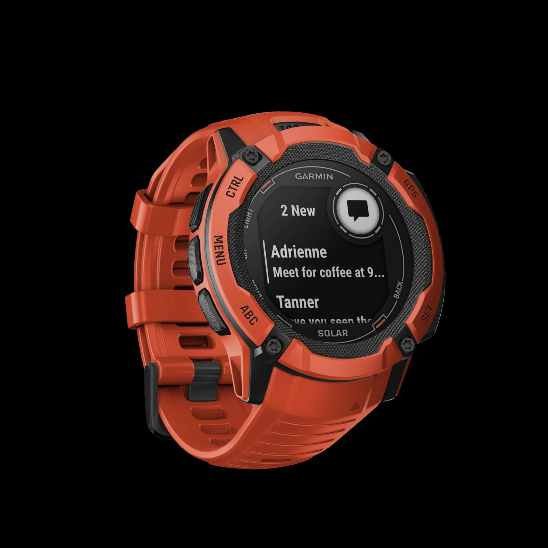 Instinct 2X, Solar, Flame Red, Multisportklocka, Fitnessklocka, Unisex