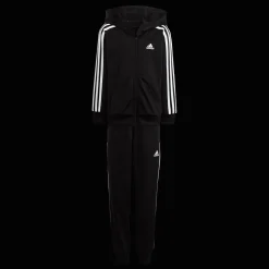 Little Kids Essential 3-Stripes Shiny Tracksuit, Traningsoverall, Barn
