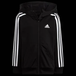Little Kids Essential 3-Stripes Shiny Tracksuit, Traningsoverall, Barn