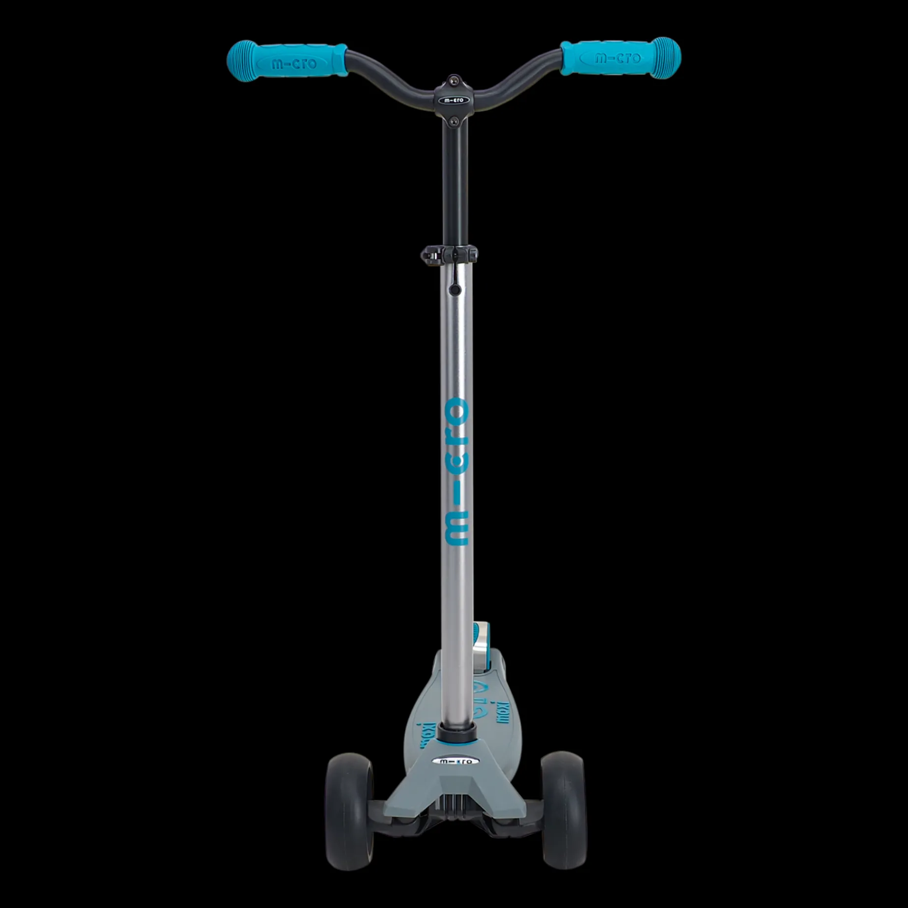 Micromaxi Deluxe Pro Grey/Aqua 3 Scooter, Sparkcykel Barn
