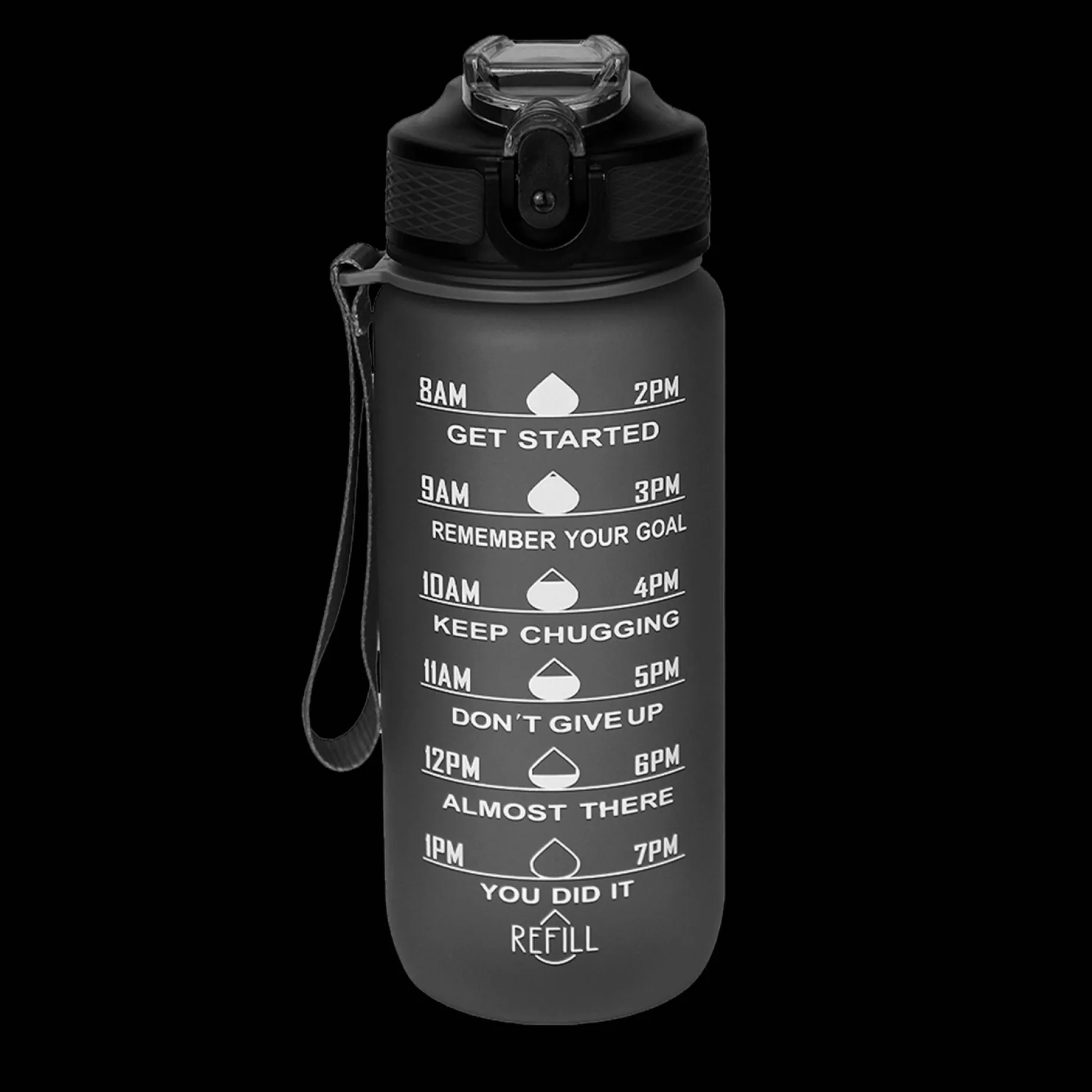 Motivational Bottle 0,6L, Motiverande Dryckesflaska