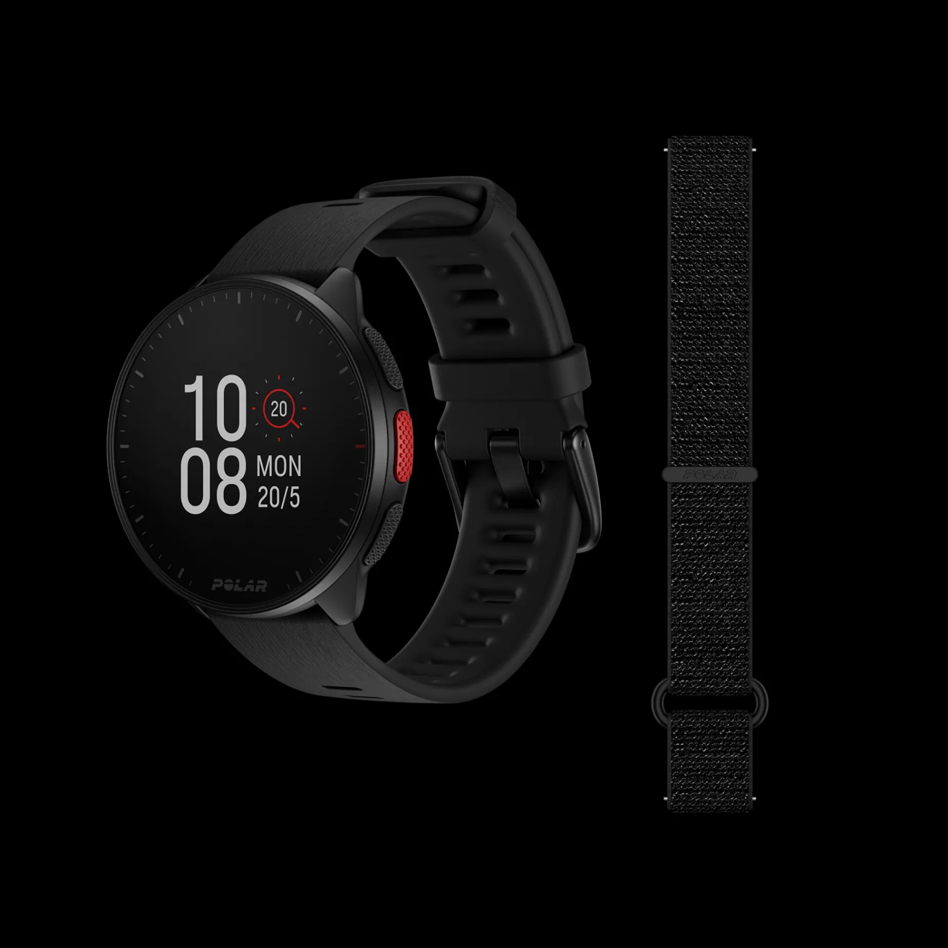 Polar Pacer Blk/Blk W/ Blk H&L, Loparklocka Unisex