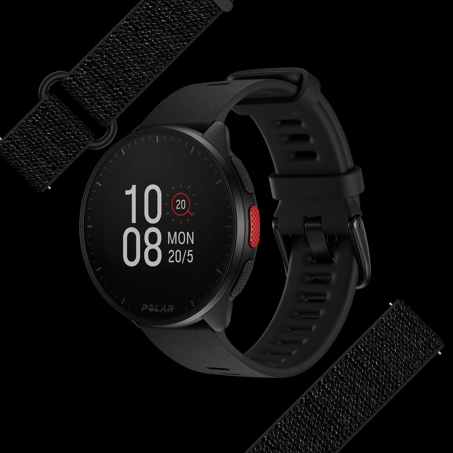 Polar Pacer Blk/Blk W/ Blk H&L, Loparklocka Unisex