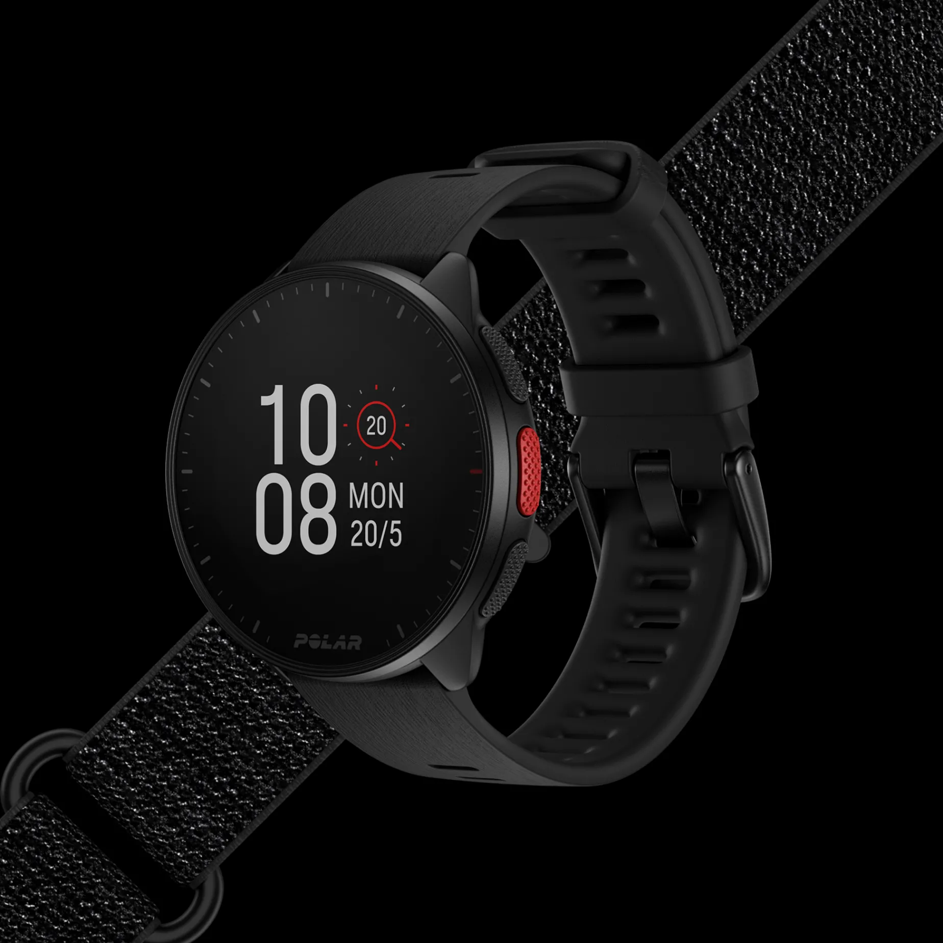 Polar Pacer Blk/Blk W/ Blk H&L, Loparklocka Unisex