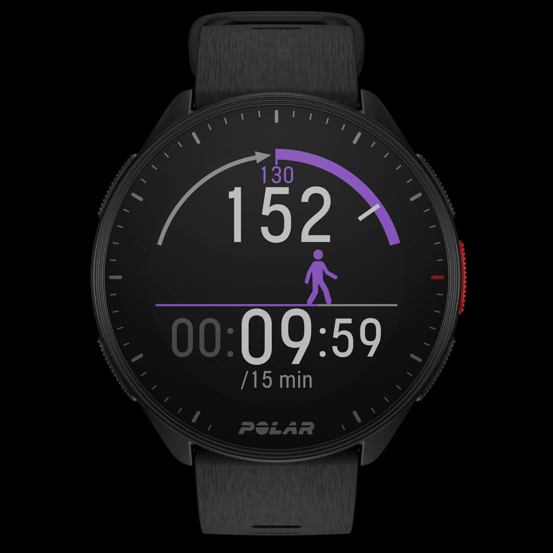 Polar Pacer Blk/Blk W/ Blk H&L, Loparklocka Unisex