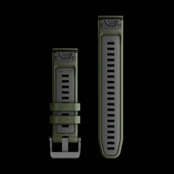 Quickfit 22 Mm Moss/Graphite Silicone Band, Klockarmband, Silikonarmband