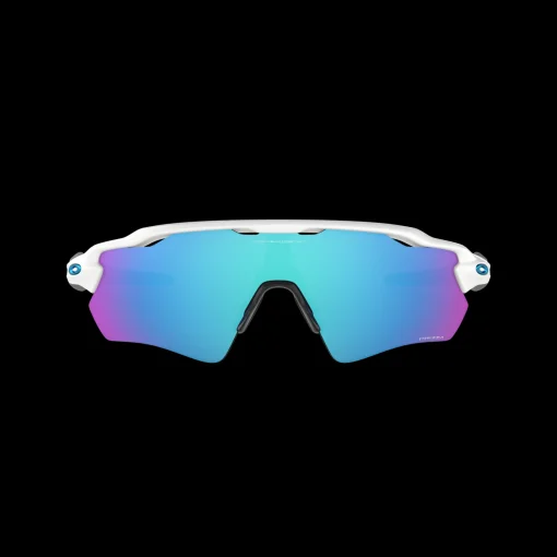 Radar Ev Path Pol Wht W/ Prizm Sapphire, Skid-/Cykelglasogon, Unisex