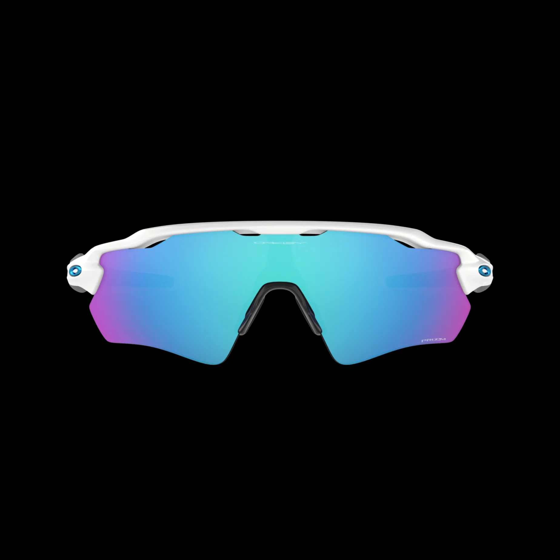 Radar Ev Path Pol Wht W/ Prizm Sapphire, Skid-/Cykelglasogon, Unisex