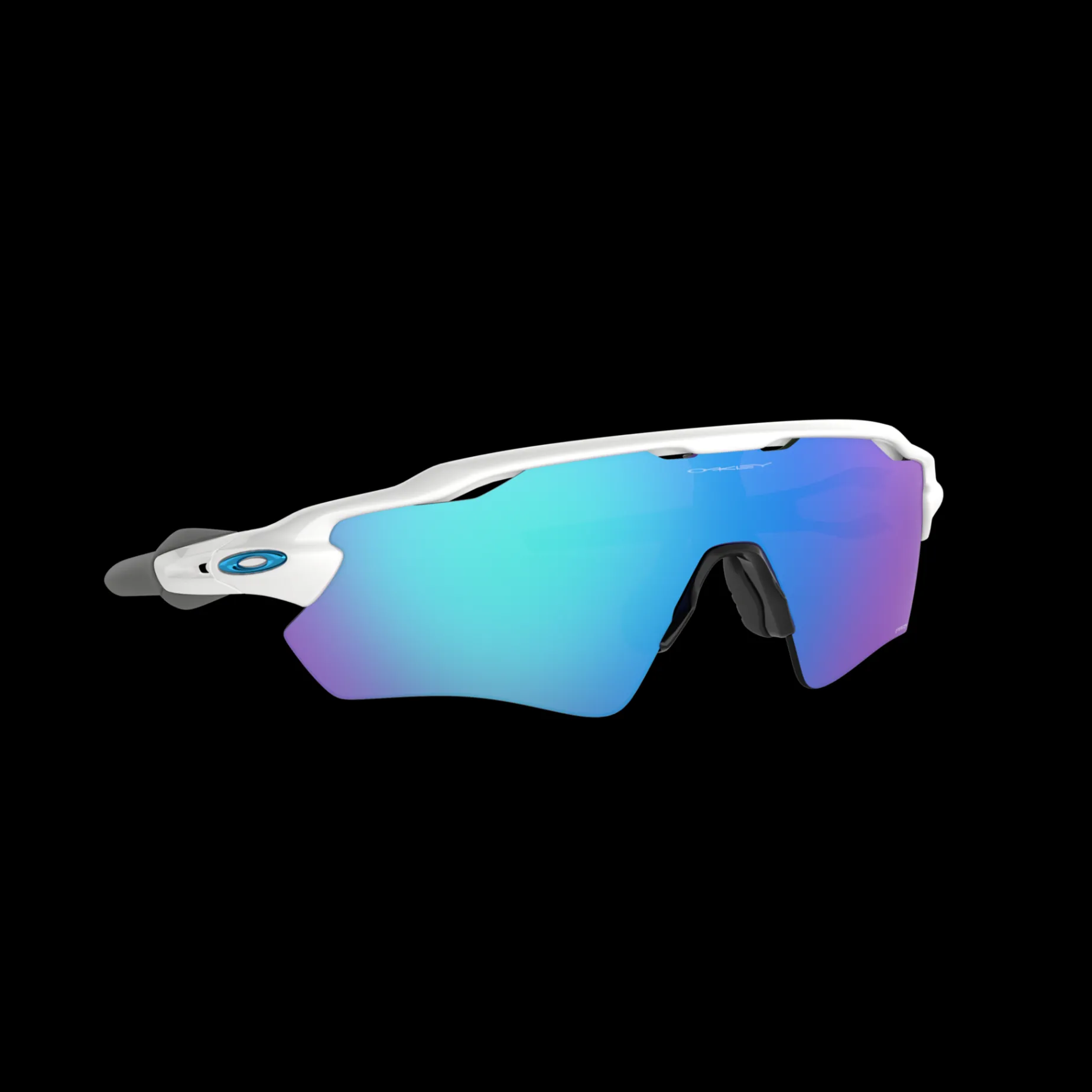 Radar Ev Path Pol Wht W/ Prizm Sapphire, Skid-/Cykelglasogon, Unisex