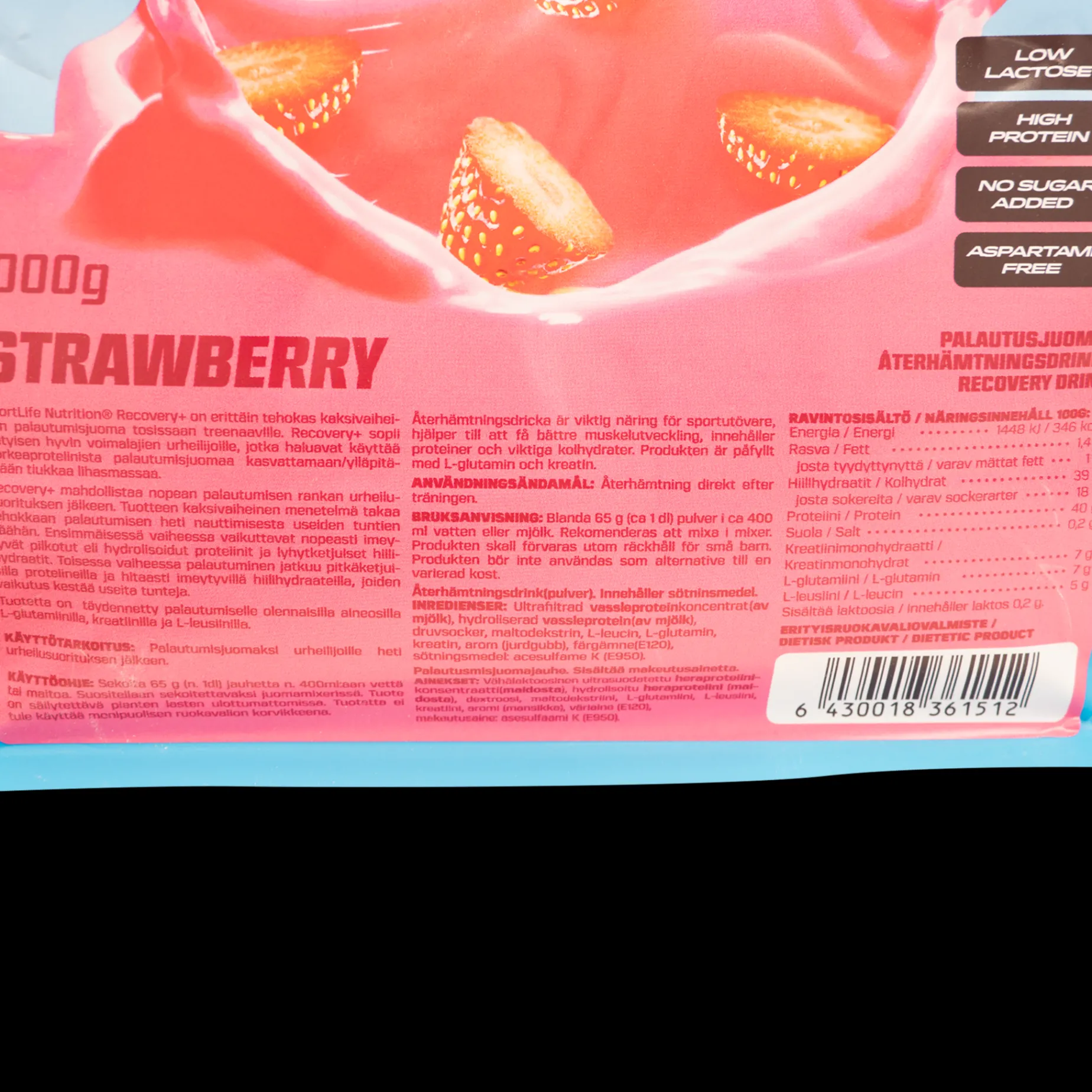 Recovery+, Aterhamtningsdryck