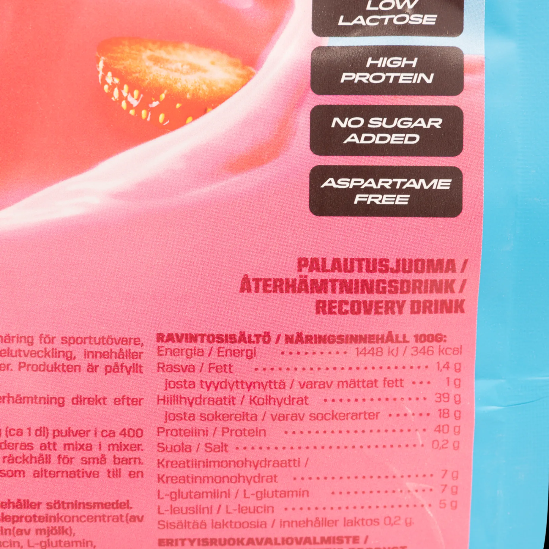 Recovery+, Aterhamtningsdryck