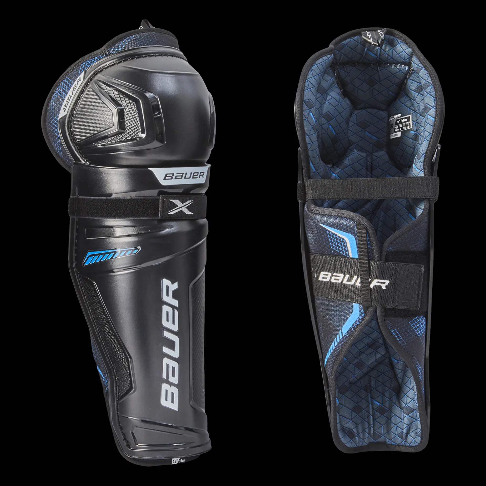 S21 Bauer X Shin Guard - Sr 23/24, Benskydd Senior