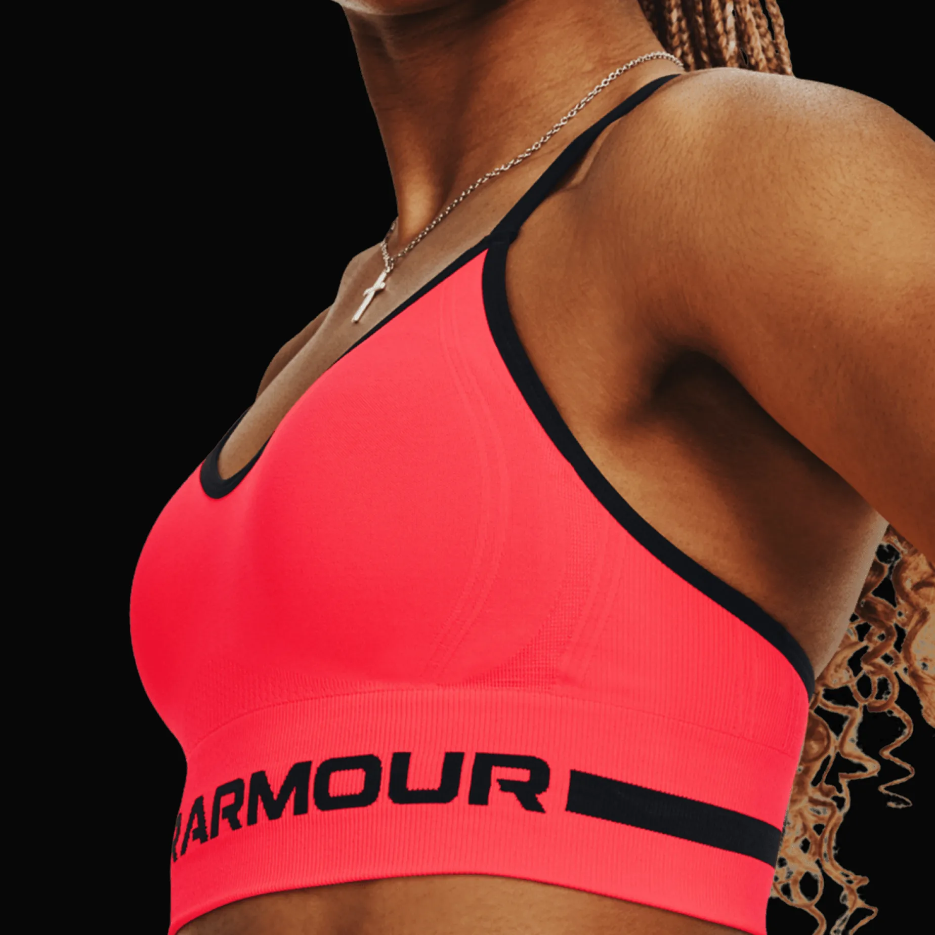 Seamless Low Long Bra, Sport-Bh, Dam