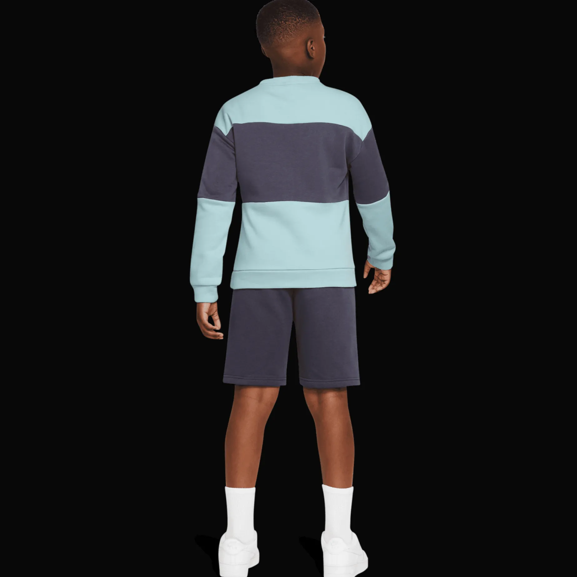 Sportswear French Terry Tracksuit, Tracksuit Med Shorts Junior