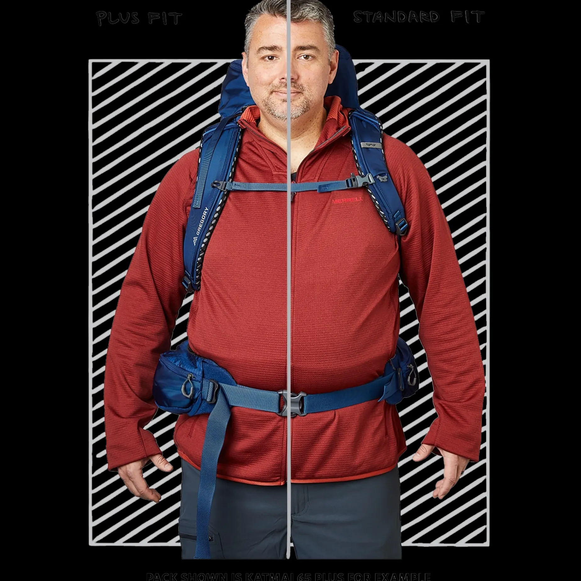 Stout 70 Plus, Ryggsack I Plusstorklek