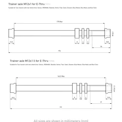 Tacx, E-Thru Axle Skewer 10 Mm Rear Wheel, Axel For Cykeltrainer