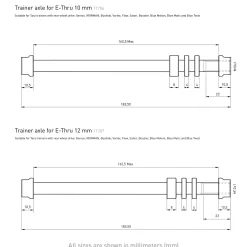 Tacx, E-Thru Axle Skewer 12 Mm X 1.75 Rear Wheel, Axel For Cykeltrainer