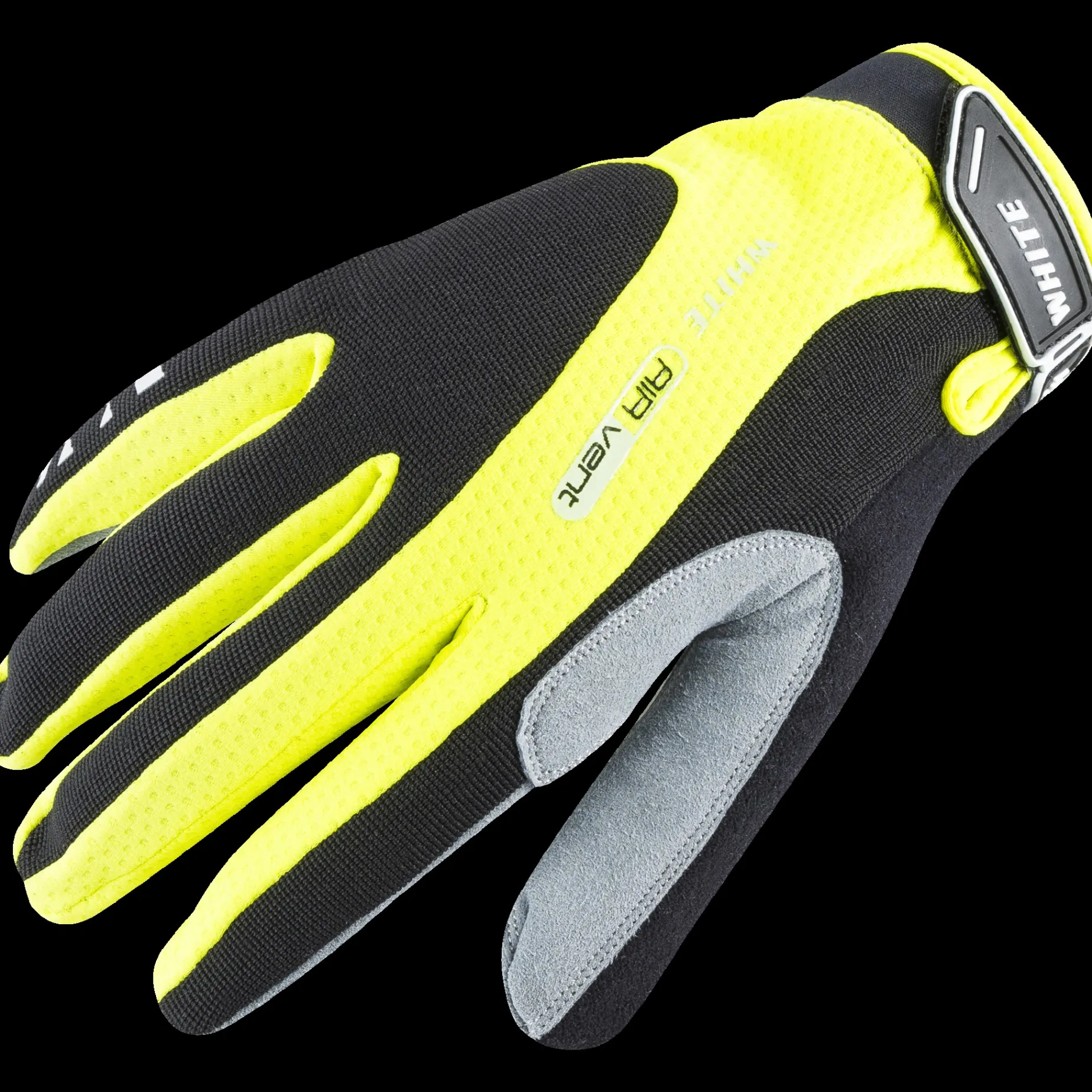 White Rollerski Yellow Long Finger 23, Rullskidhandske